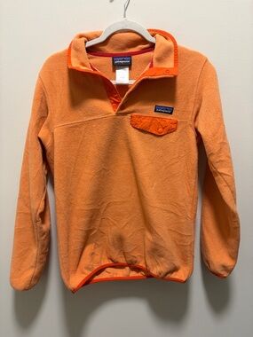 Patagonia Synchilla Bright Orange Fleece Snap Pullover XS
